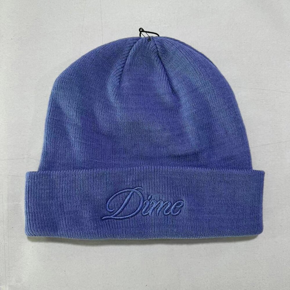 DIME Blue Gradient Embroidered Knitted Hat